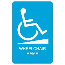 Blue Handicap Symbol Wheelchair Ramp Print Parking Car Lot Business Office Sign  Aluminum Metal   